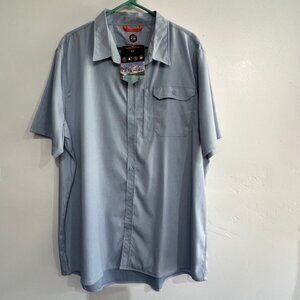 NWT Mountain and Isles Mens button-down shirt, UPF 50+ Protect, Quick Dry, 2XL